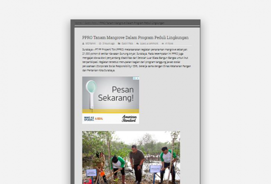 Lantaibursa.co.id - PPRO Tanam Mangrove Dalam Program Peduli Lingkungan
